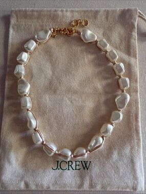 J. Crew Rope Tied Faux Pearl  Necklace